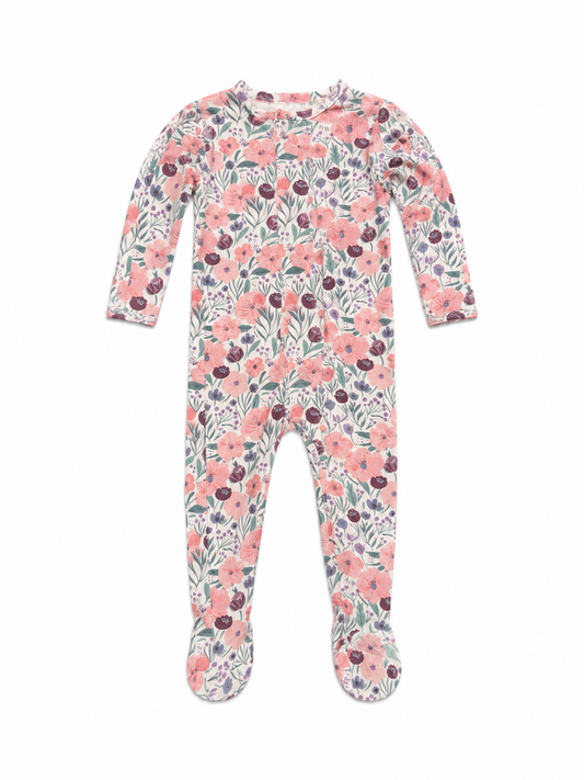 6/9M Magnetic Me Floral Pajama With Footies