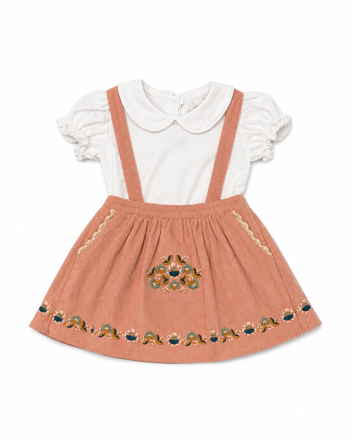 4/5 Louise Misha + Lullaby Set Floral Cord Overall Skirt Set