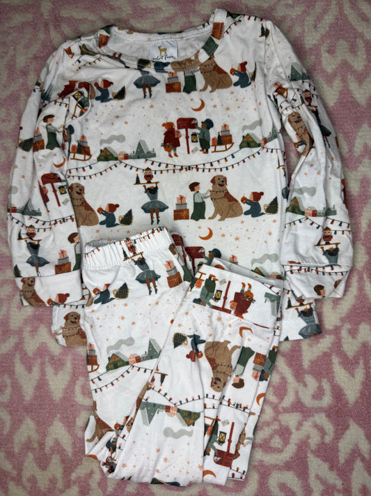 2T Velvet Fawn Christmas Pajama Set