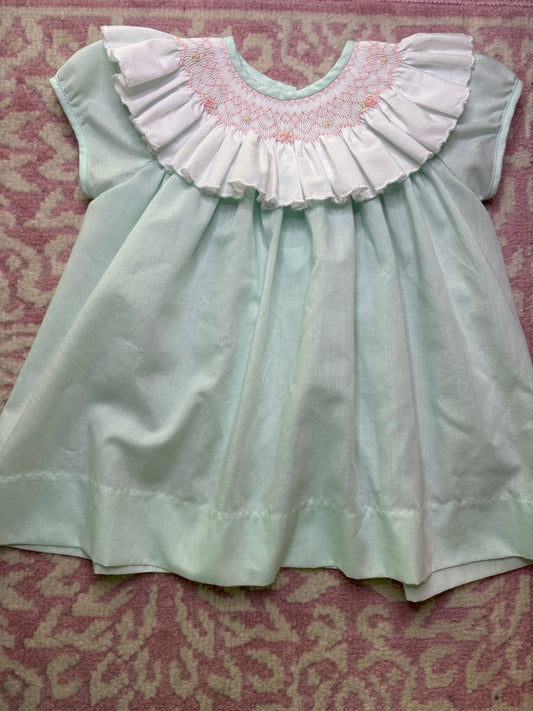 12M Lulu Bebe Smocked Collar Dress