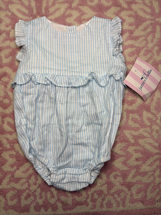 6M James & Lottie Blue Stripe Georgia Bubble