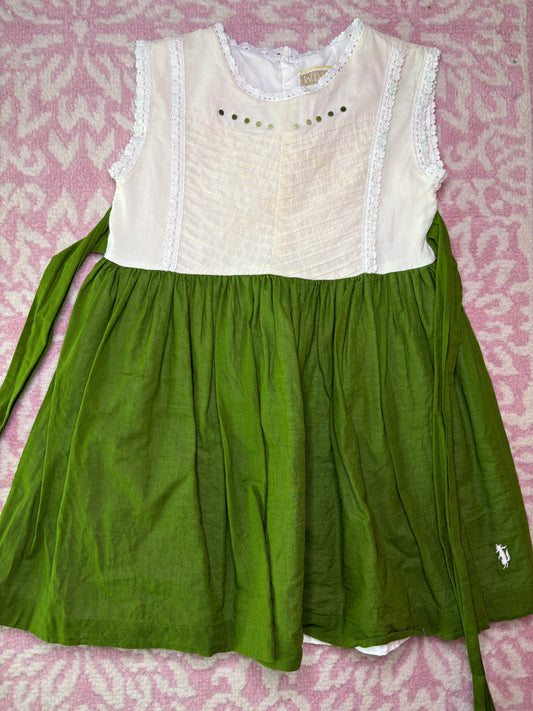 5 WDW Green Dress with Ombré Rosettes