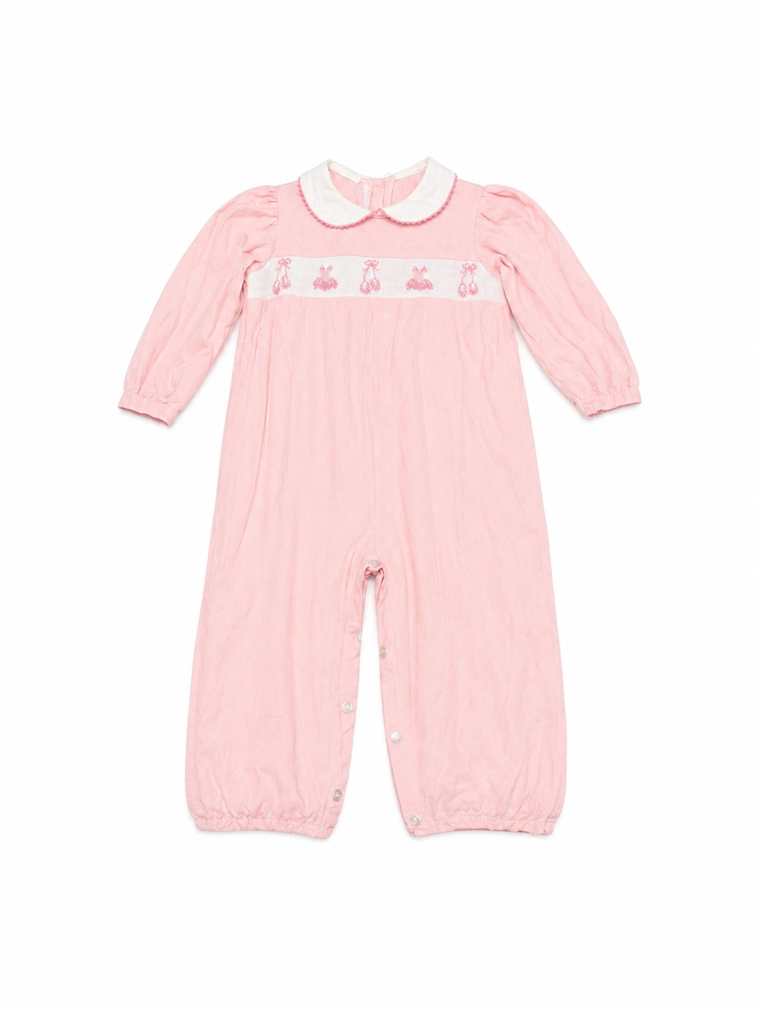 4 Silly Goose Ballet Smocked Long Romper