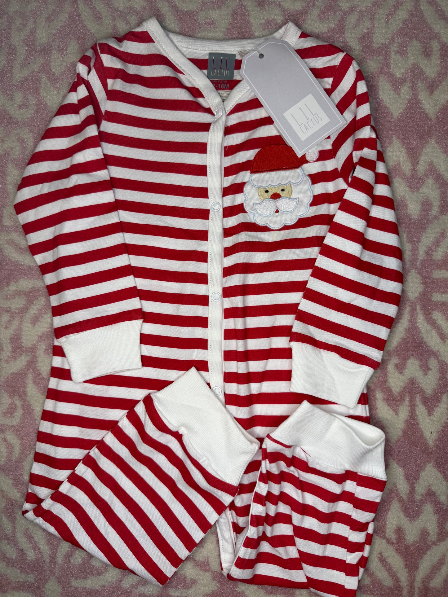 6/12M Lil Cactus Santa Onesie