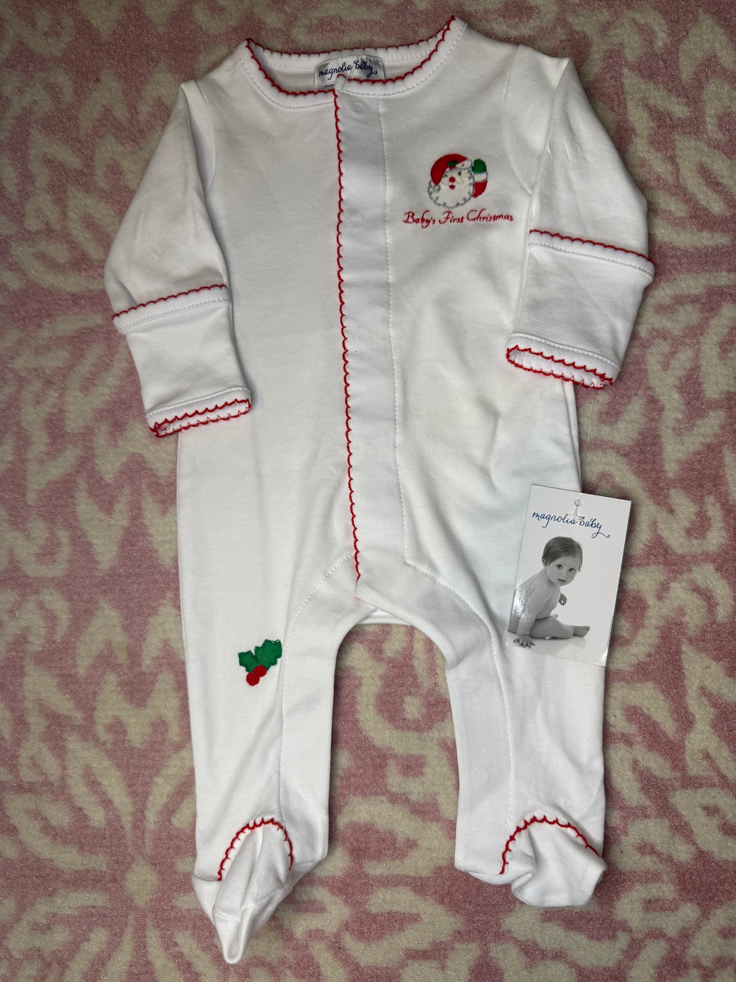 Pre Magnolia Baby Baby’s Firsy Christmas Footie Pajamas
