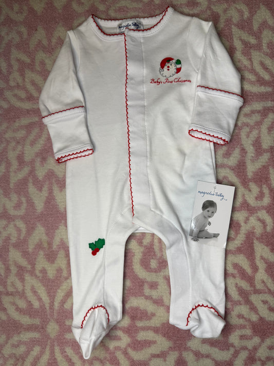Pre Magnolia Baby Baby’s Firsy Christmas Footie Pajamas