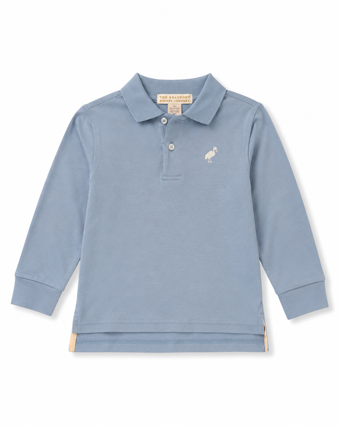 3T TBBC Prim & Proper Polo - Barrington Blue w/ Worth Ave White - Long Sleeve