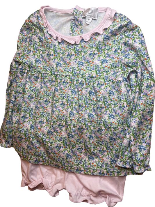 4T The Proper Peony Floral Knit Bloomer Set