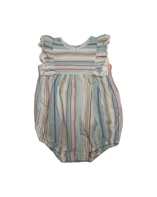 18M Dondolo Striped Ruffle Eyelet Bubble