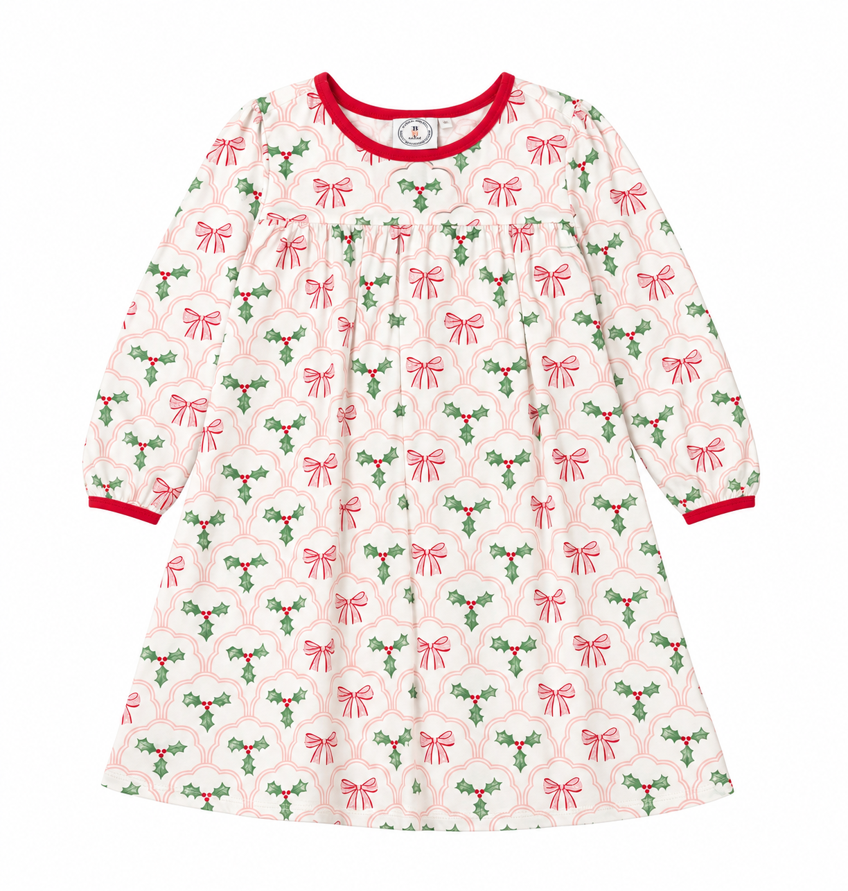 6 Little Louanne Bow Holly LS Knit Dress