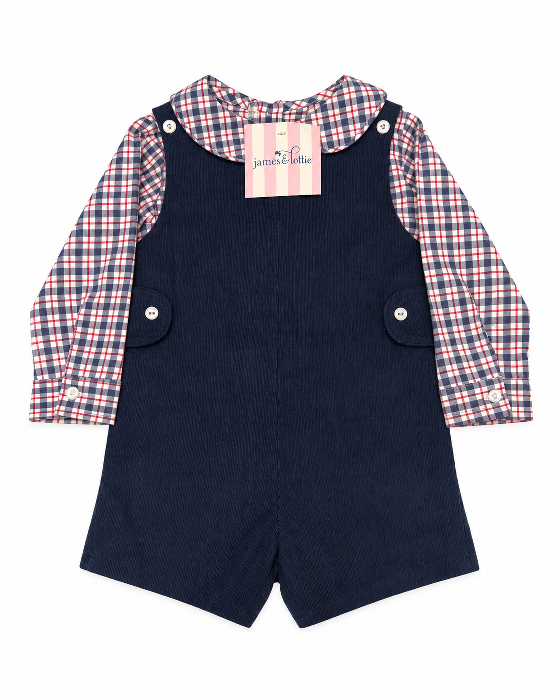 2T James & Lottie Reed Navy Cord Jon Jon Set