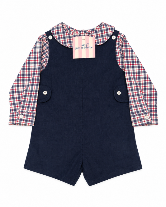 2T James & Lottie Reed Navy Cord Jon Jon Set
