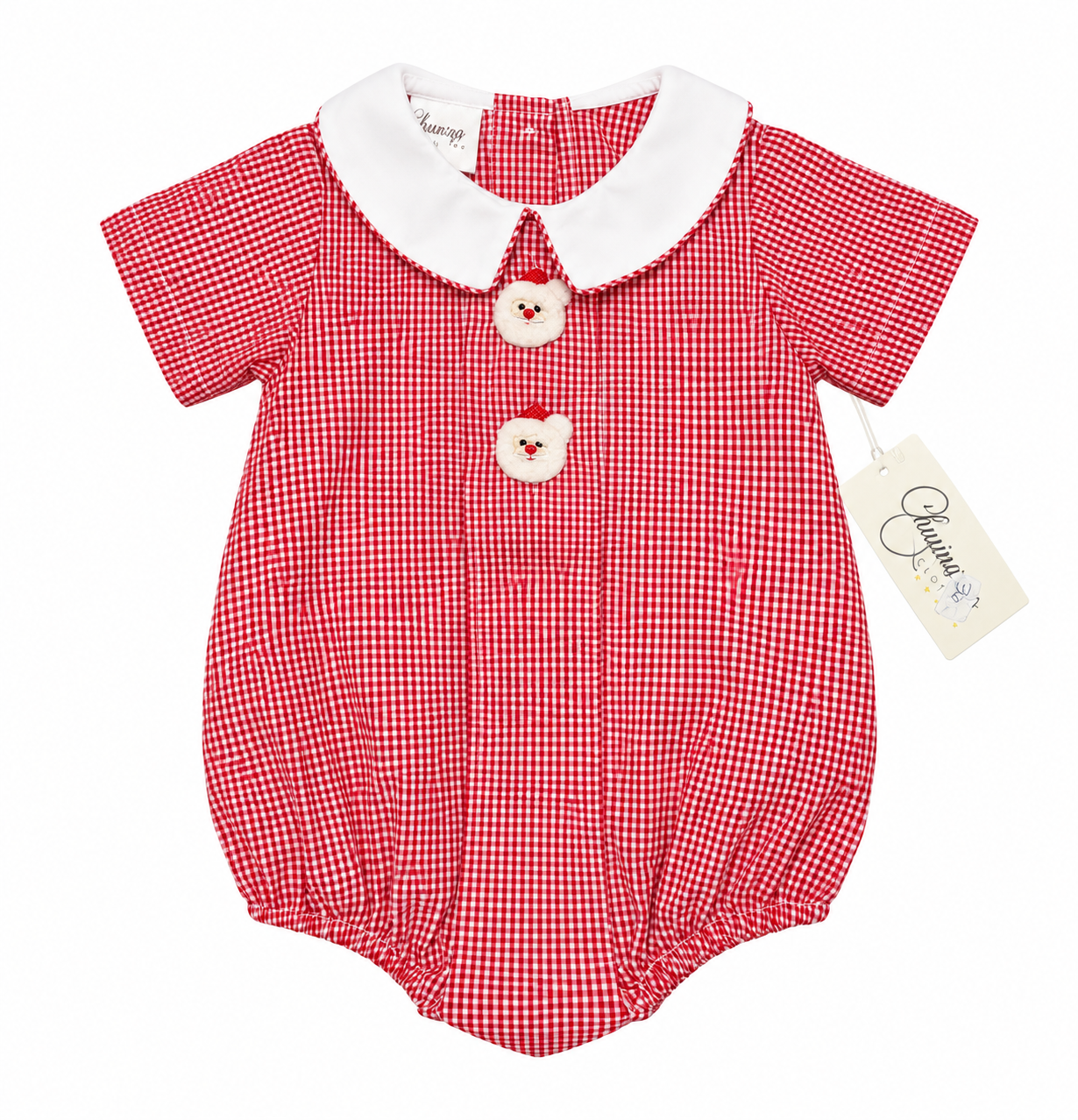 3M Baby Blessings Saints Red & White Petit Gingham Bubble