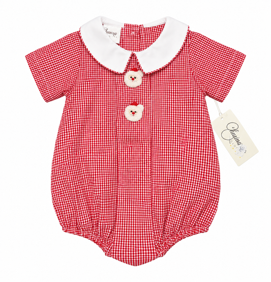 3M Baby Blessings Saints Red & White Petit Gingham Bubble