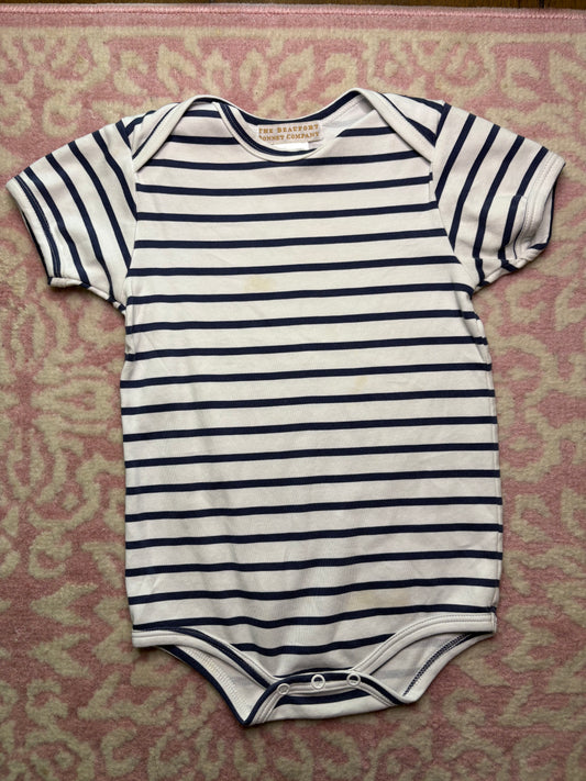 18-24M TBBC navy and white Striped Onesie