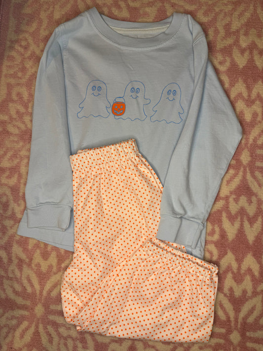 XXS/18M Mustard & Ketchup Kids Ghost Halloween Trio Pant Set
