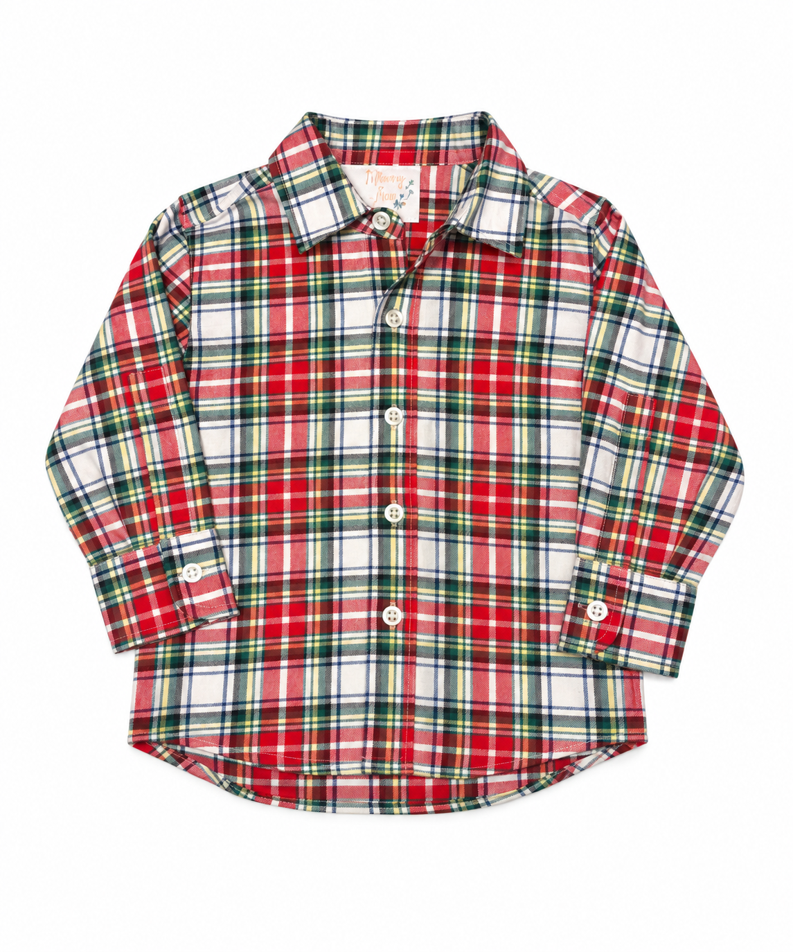 18M Whimsy Bay Christmas Tartan Button Down
