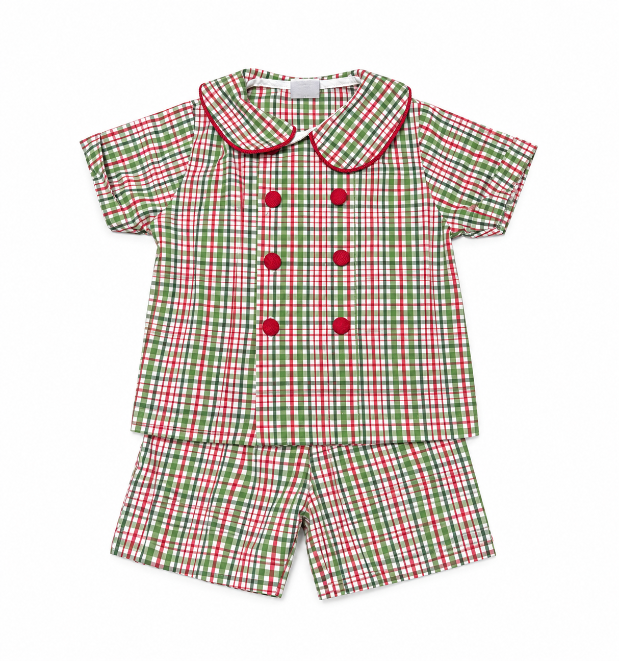 18M Bailey Boys Christmas Tartan Double Breasted Short Set