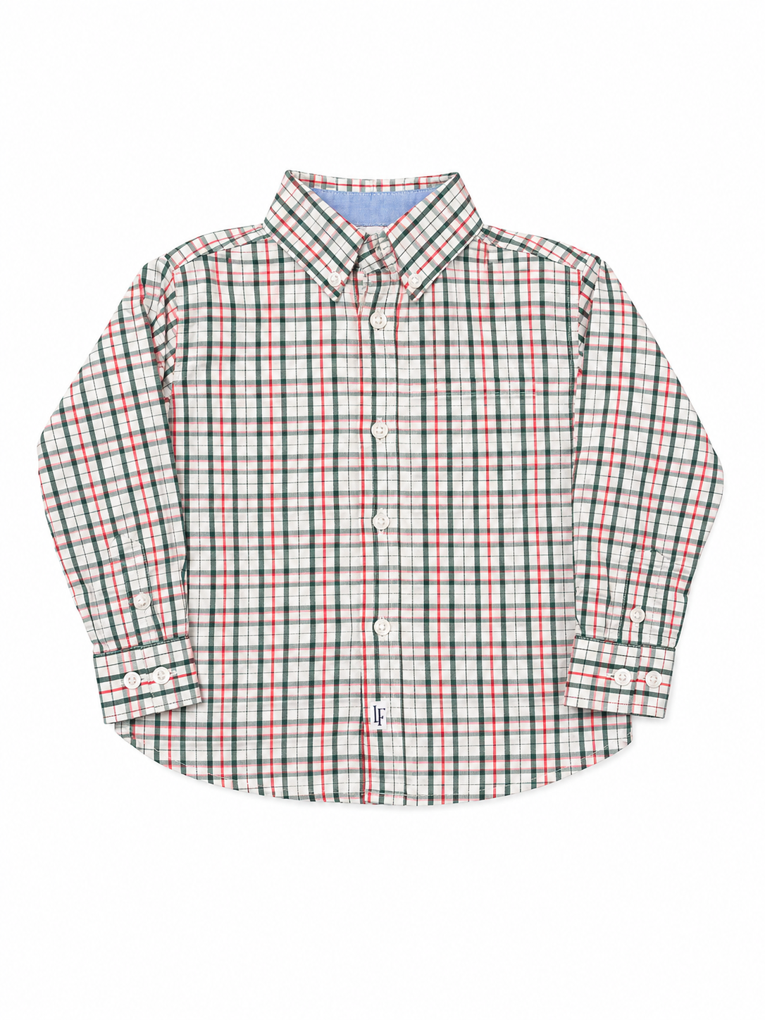 3T Little English Christmas Wilmington Plaid Button Down