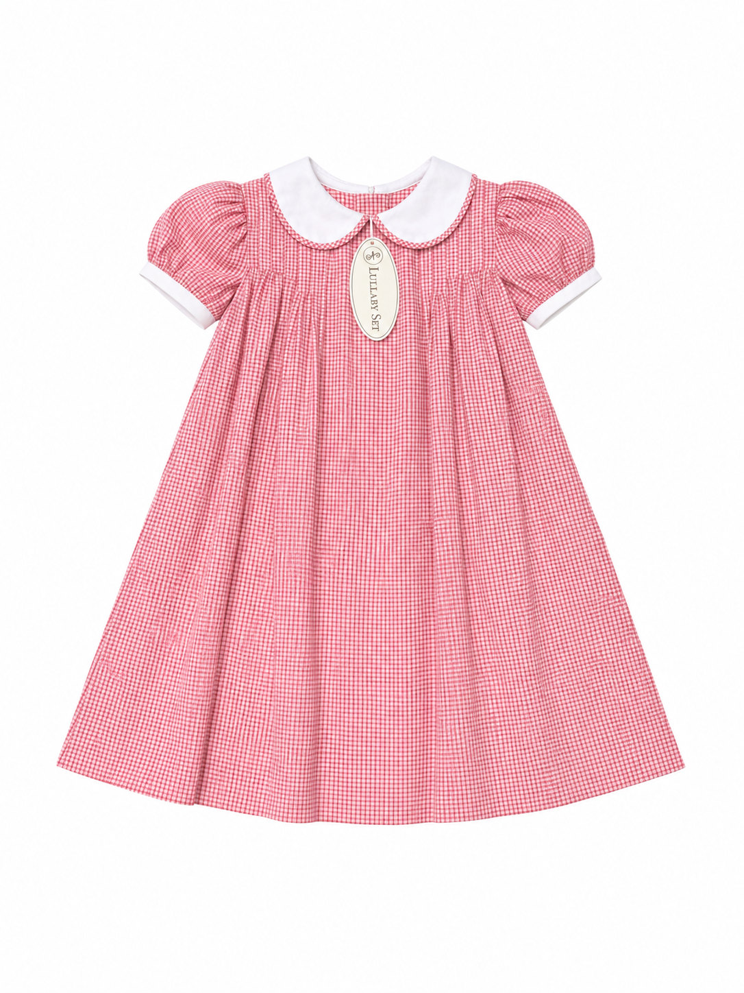6 Lullaby Set Perfectly Pleated Red Windowpane Dress