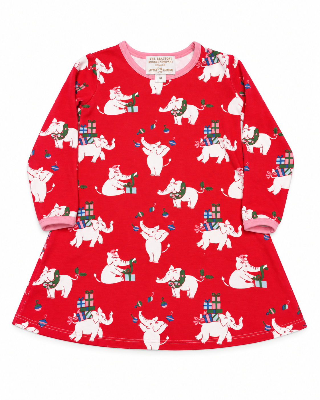 3T TBBC Long Sleeve Penny’s Play Dress in Richmond Red