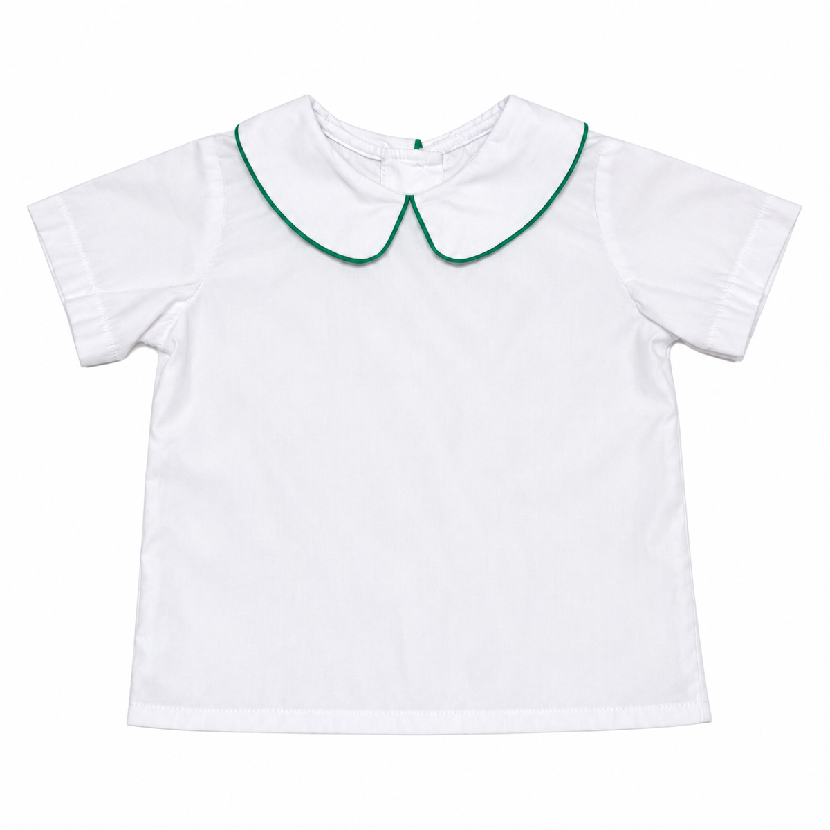 3T TBBC Peter Pan Collar SS Worth Avenue White Kiawah Kelly Piping