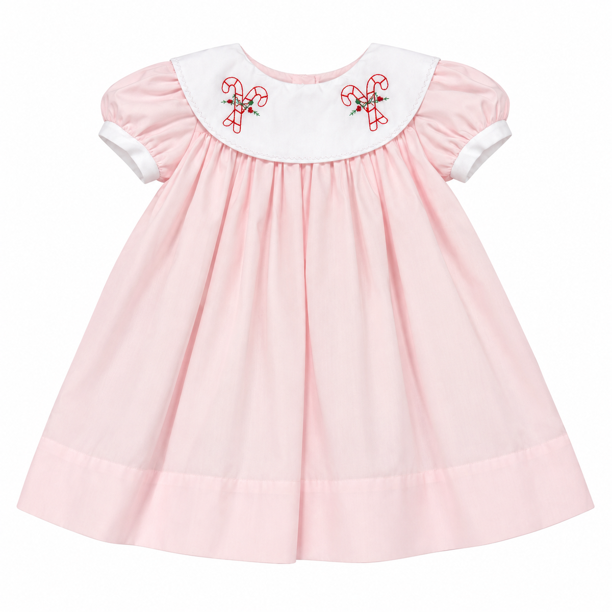 3T Lullaby Set Pink Candy Cane Bib Dress