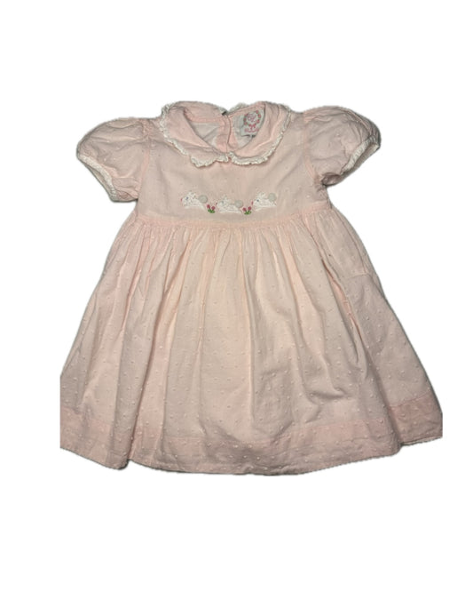 3T Cecil & Lou Swiss Dot Baby Pink Bunny Dress