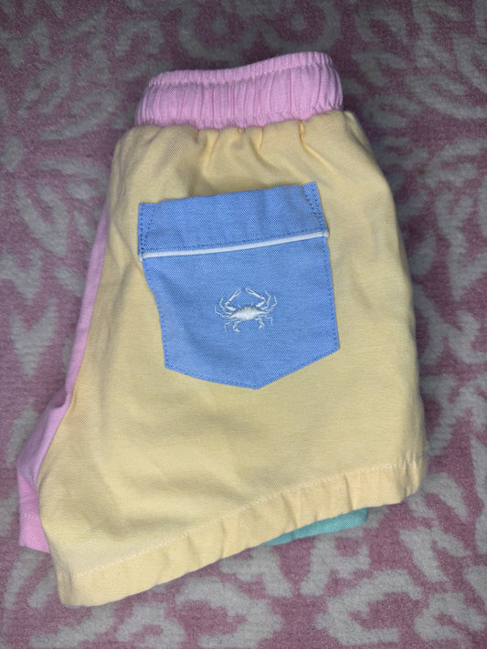 XS Shrimp & Grits Colorblock Shorts