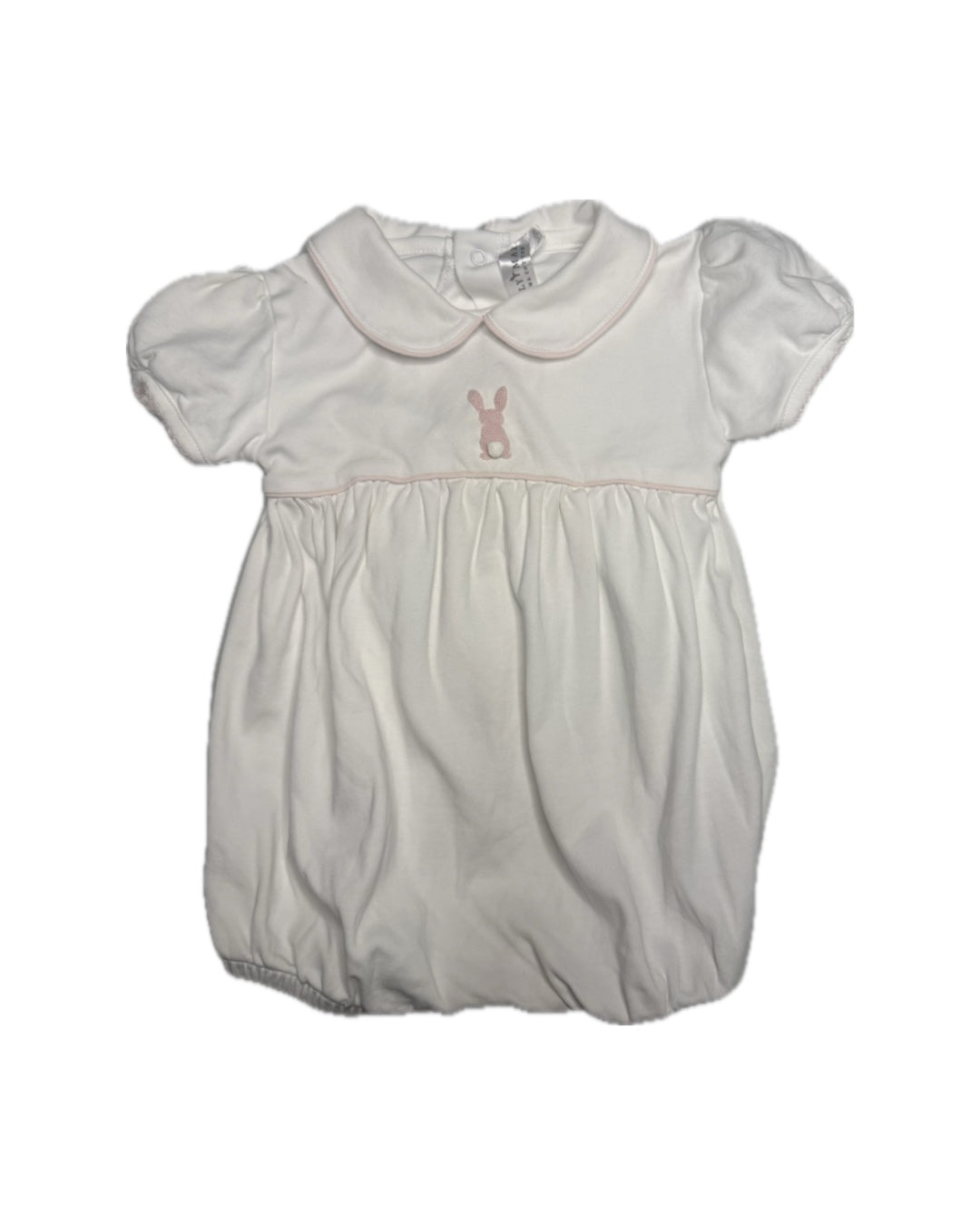 White knit bubble with pink bunny 