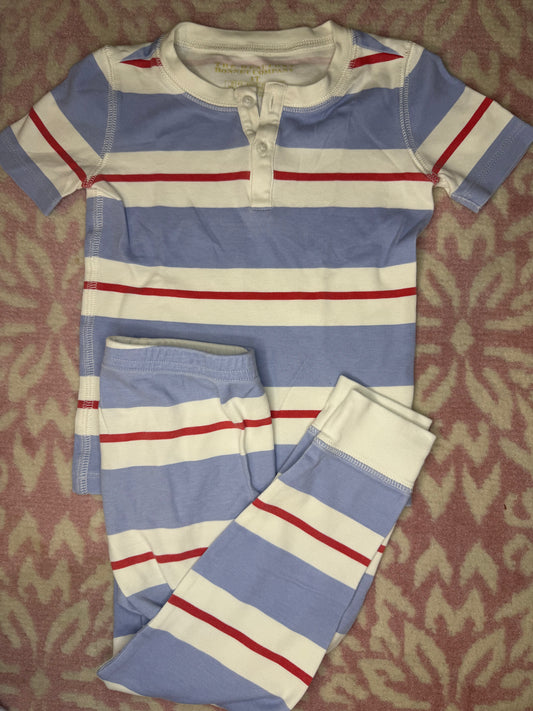 4T TBBC Sutton's Short Sleeve Set Barrington Blue Rich Red Palm Pearl