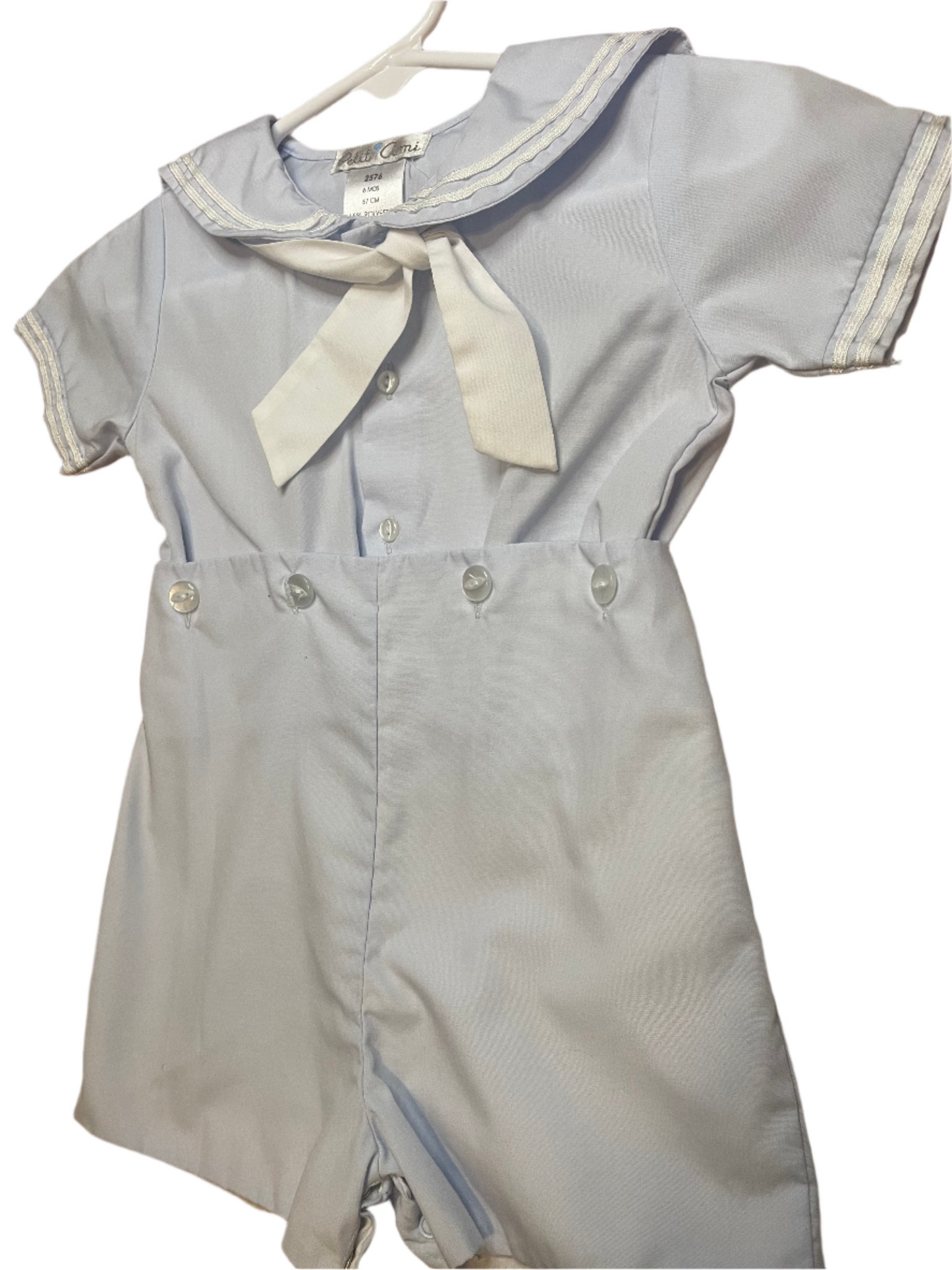 Sz 6 M Petite Ami Baby Blue Sailor Jon Jon