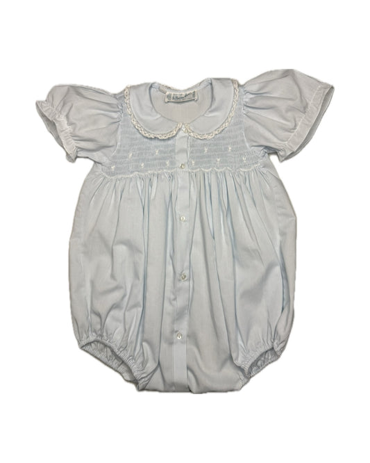 18M Feltman Brothers Baby Blue Bunny Smocked Bubble