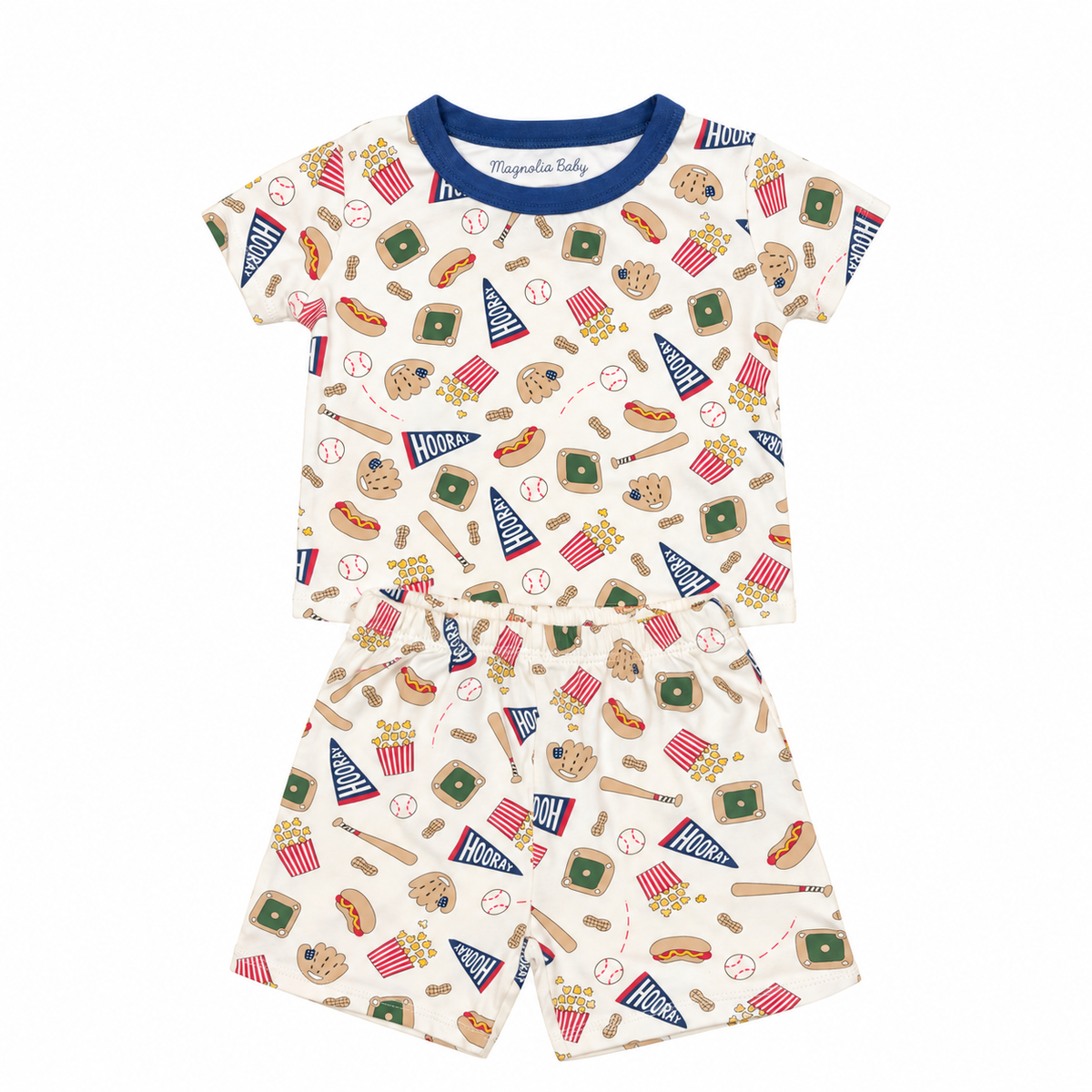 6 Magnolia Baby Take Me Put To The Ballgame Short Sleeve Pajama Set