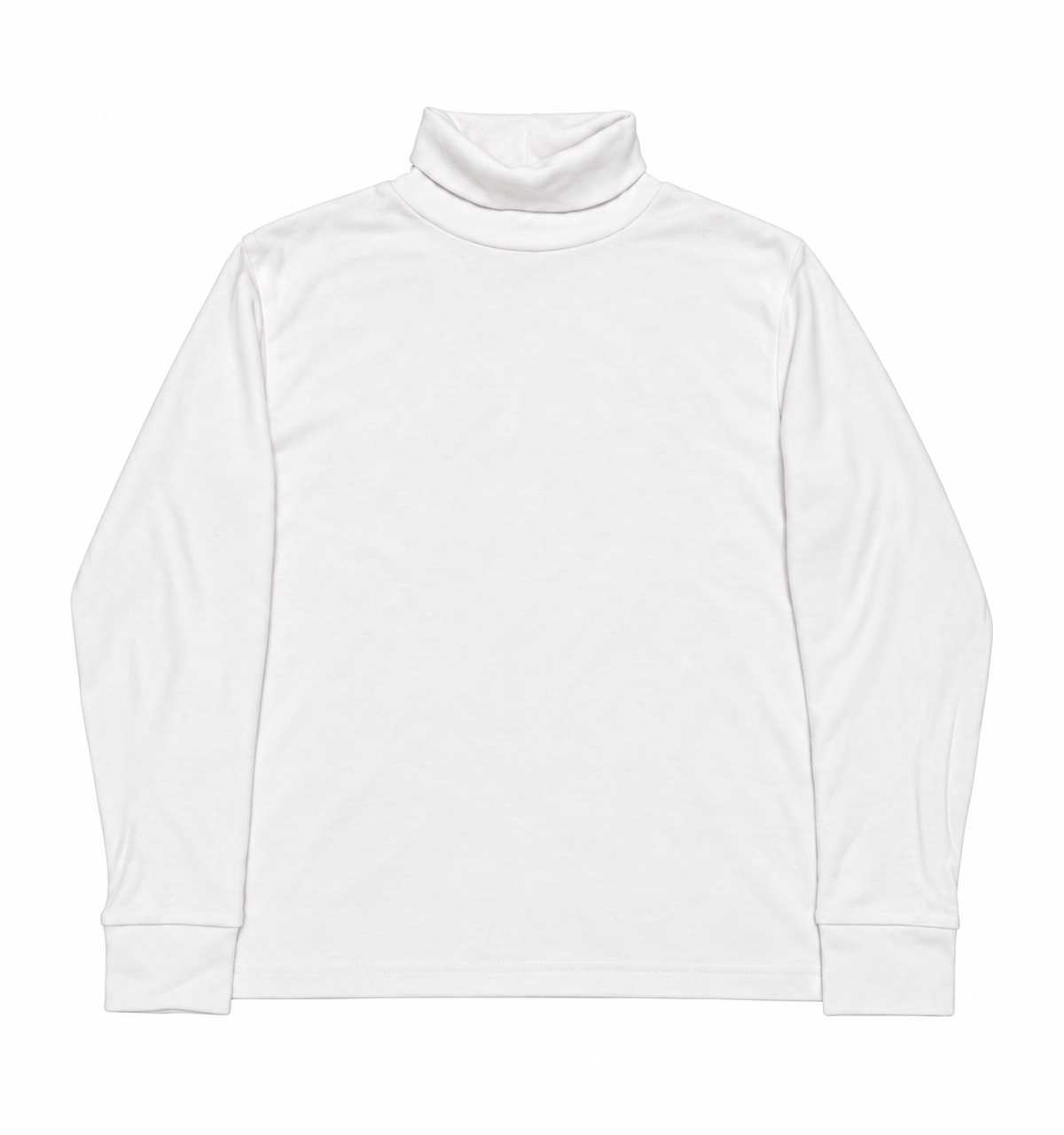 Leveret Kids White Turtleneck