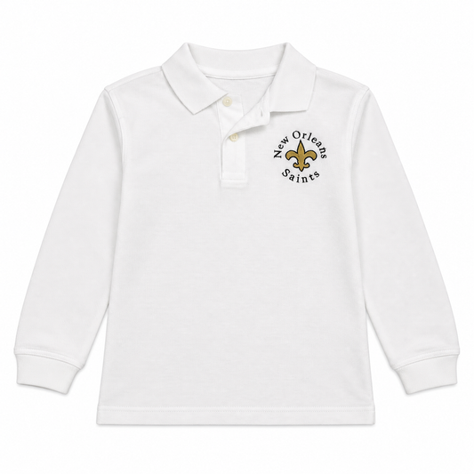 6/7 New Orleans Saints Custom LS Polo