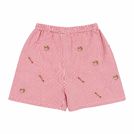 4T Zuccini Seersucker Baseball Shorts