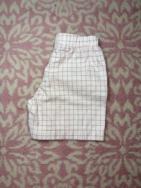 4 Hannah Kate Red Windowpane Pull on Short