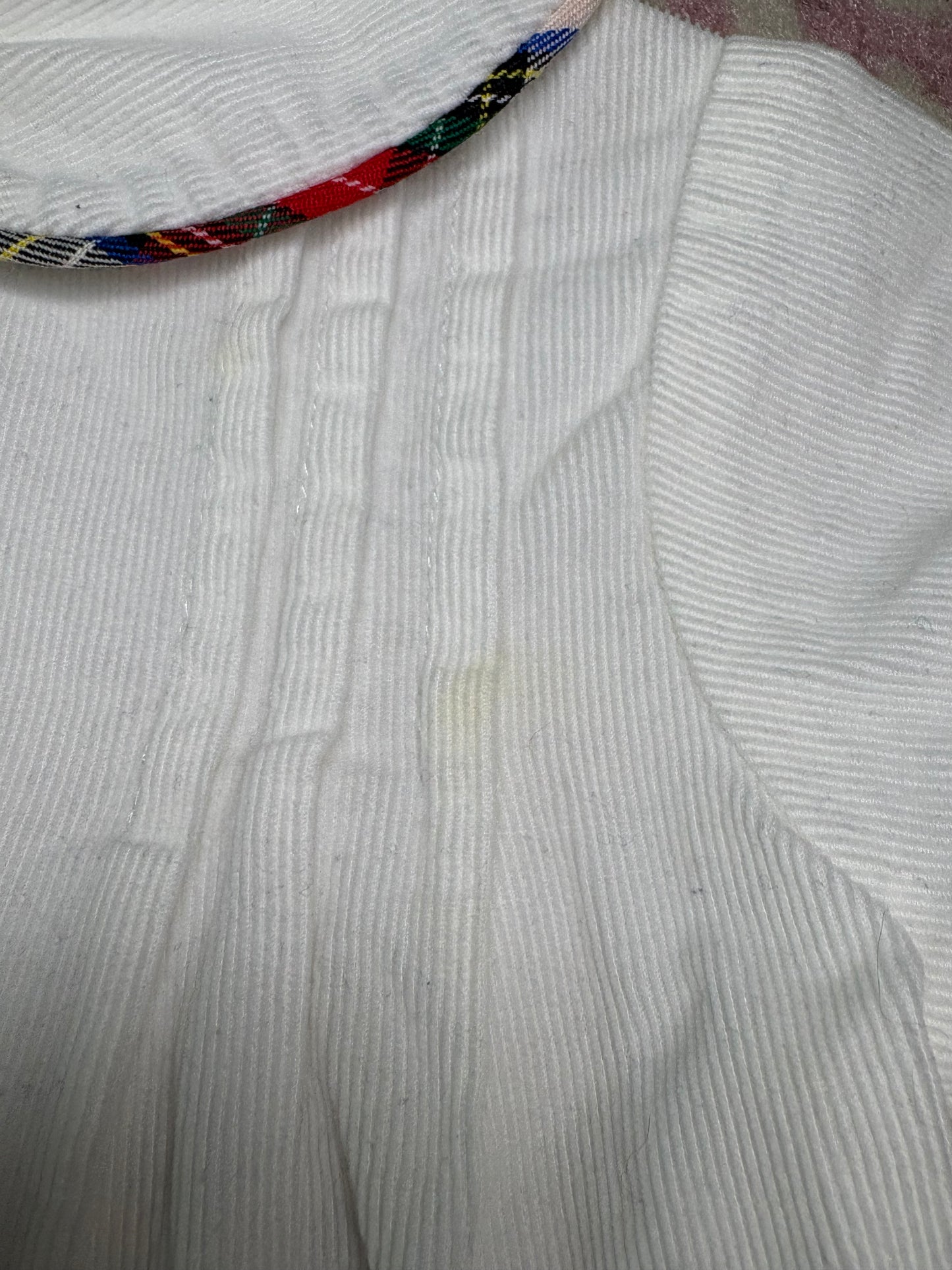 12M Charlotte Proper White Cord Bubble with Tartan Piping
