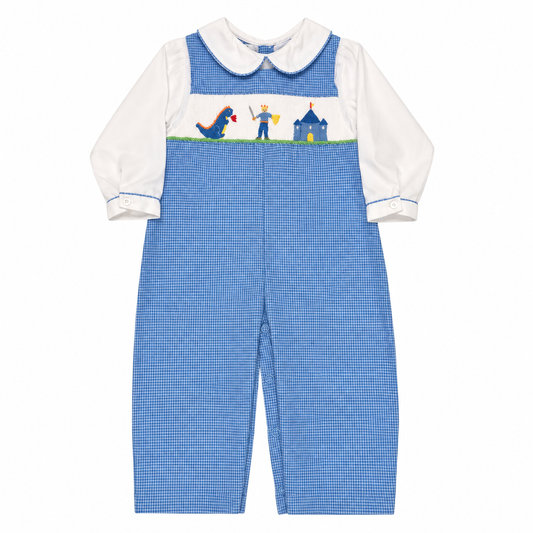 18M Petit Ami Prince Smocked Longall Set