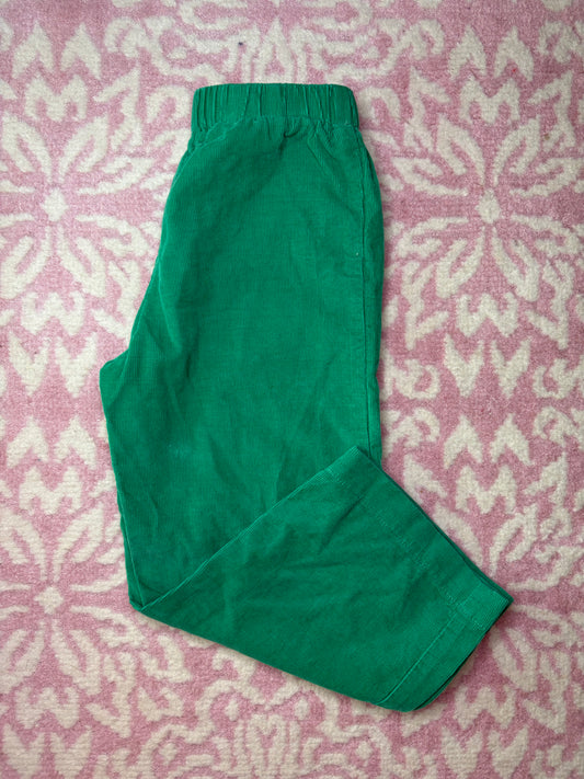 4 Hannah Kate Green Cord Pull up Pants