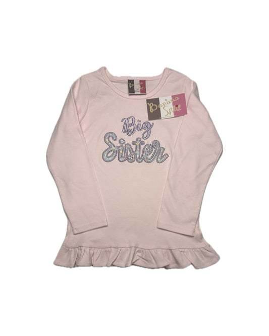 Banana Split Big Sister Appliqué Long Sleeve Shirt