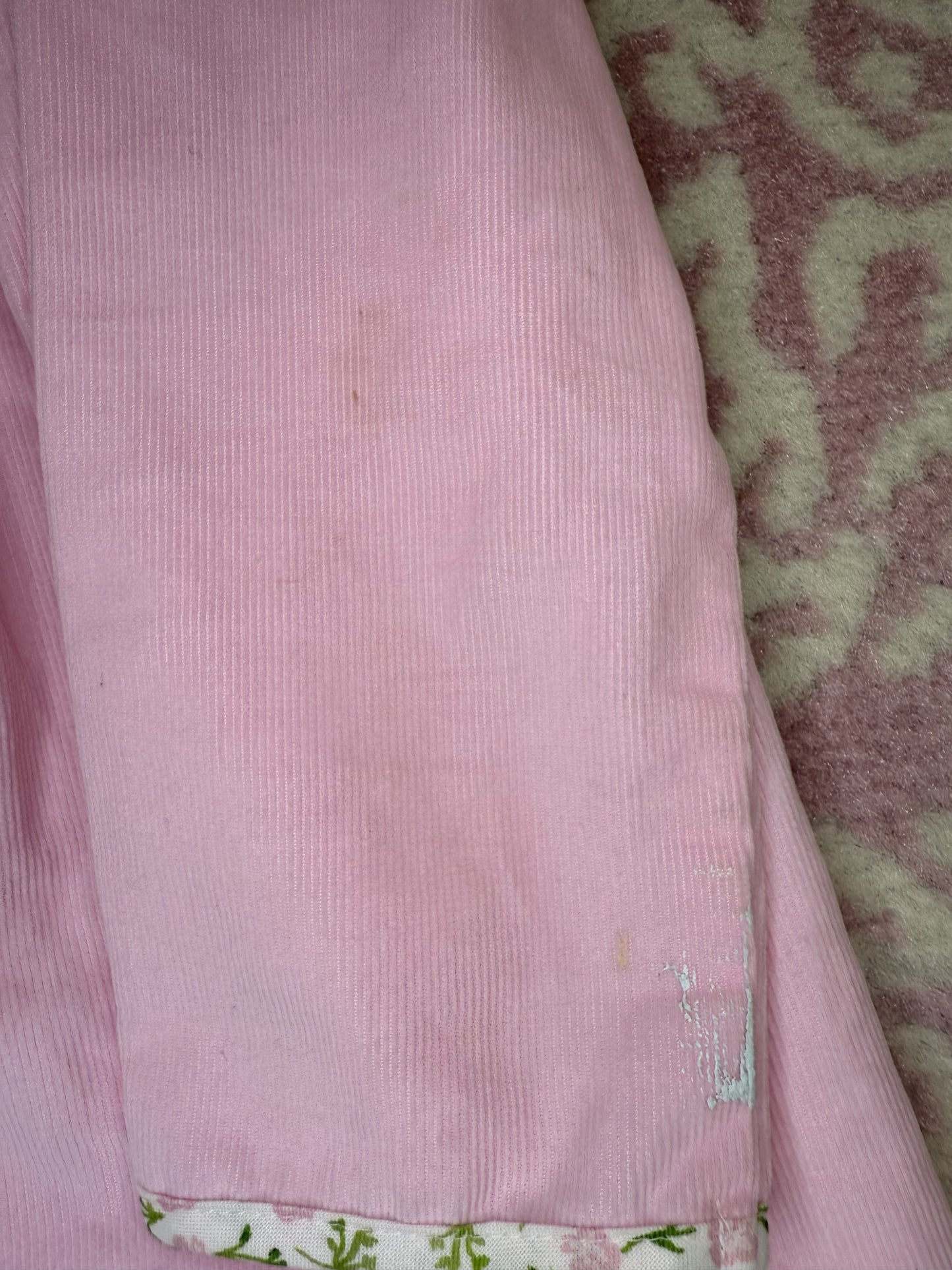 Sz 6 Hannah Kate Pink Cord Floral Trim Dress