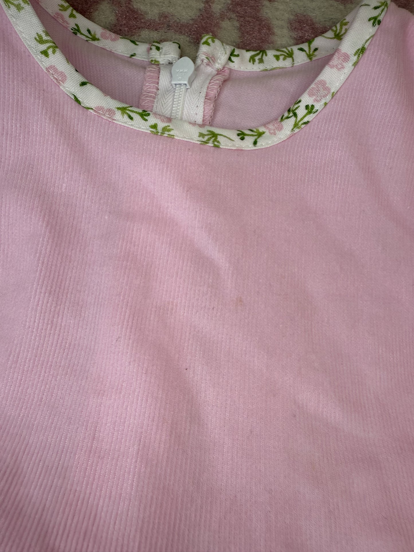 Sz 6 Hannah Kate Pink Cord Floral Trim Dress
