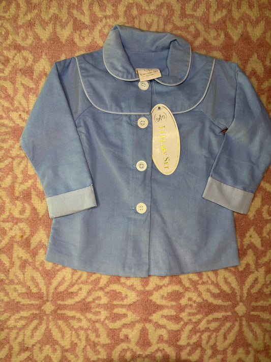 12M Lullaby Set Blue Cord Coat