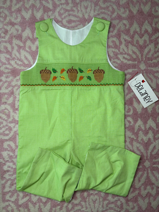 12M Delaney Green Fall Smocked Longall