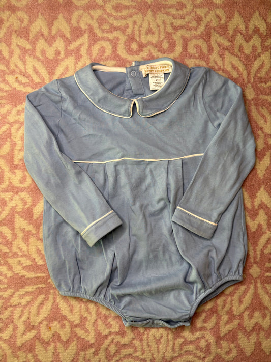 2T TBBC LONG SLEEVE BRADFORD BUBBLE BARRINGTON BLUE WITH PALMETTO PEARL