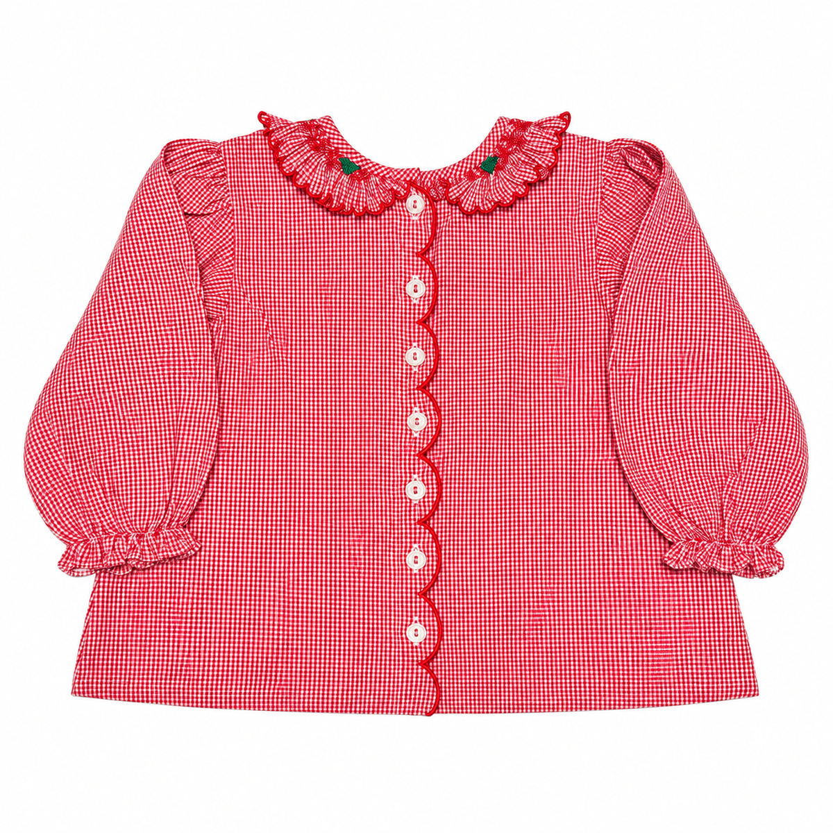 3T Alice Kathleen Christmas Smocked LS Top