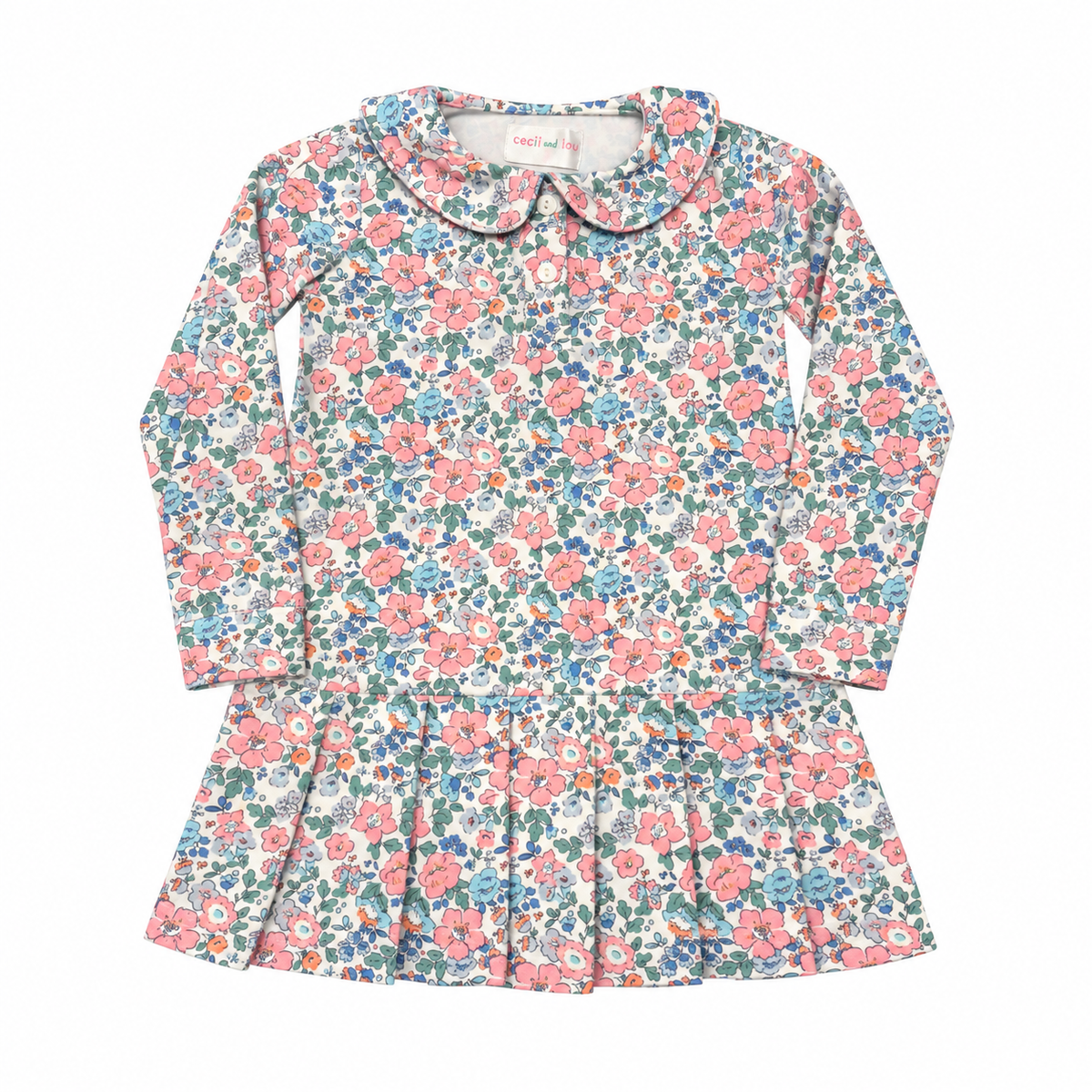 4T Cecil & Lou LS Floral Drop Waist Dress