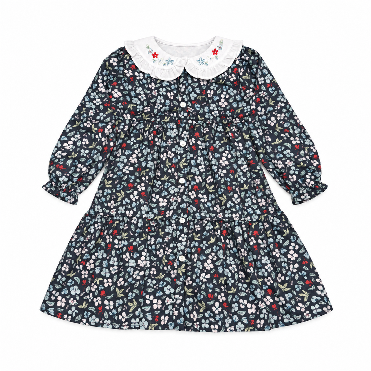 5 Aspen Claire Floral Ruffle LS Dress